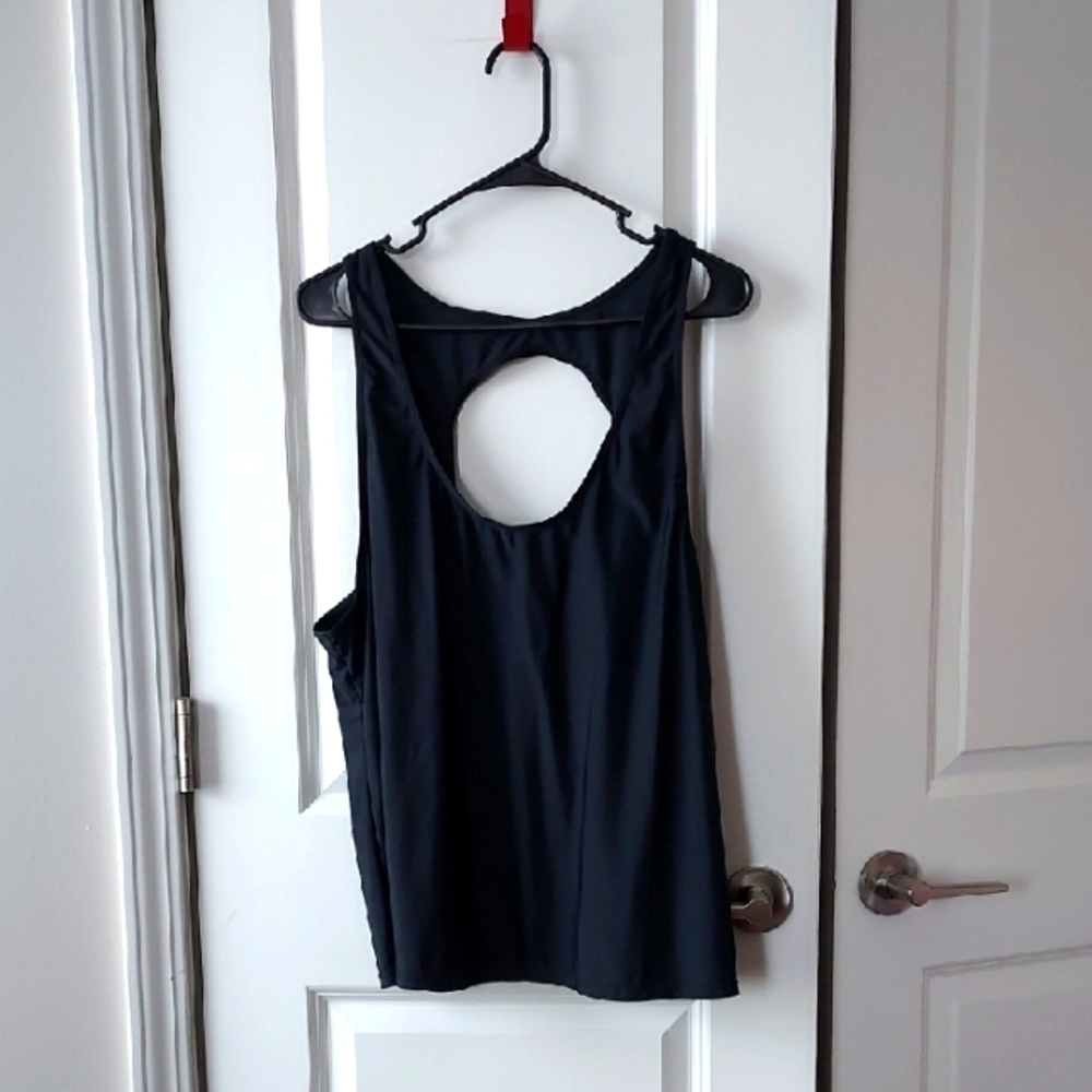Black Sleeveless Top with Open Back